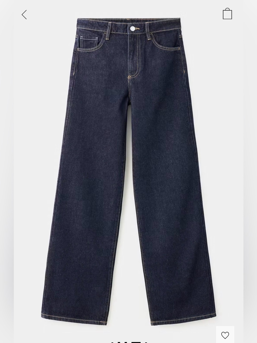 Mango Rinse High-Rise Wide Leg Jeans